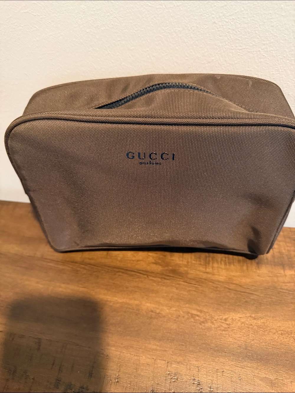 Gucci Brown Canvas Toiletry Case